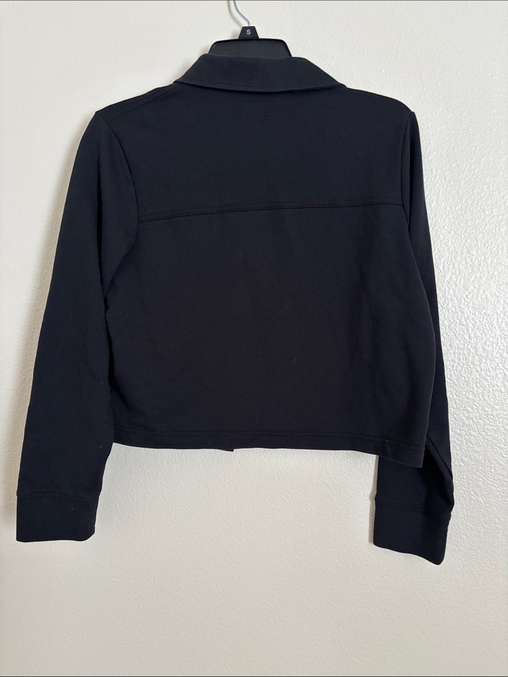 Lee Black Cropped Button-Up Black Crop Jacket Size Small - Picture 2 of 6